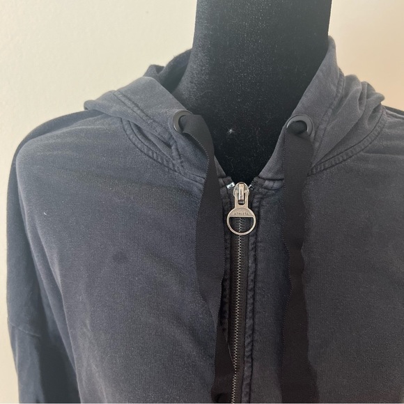 Athleta Balance Sweatshirt Black Zip-Up Hoodie Size Medium - Picture 3 of 9